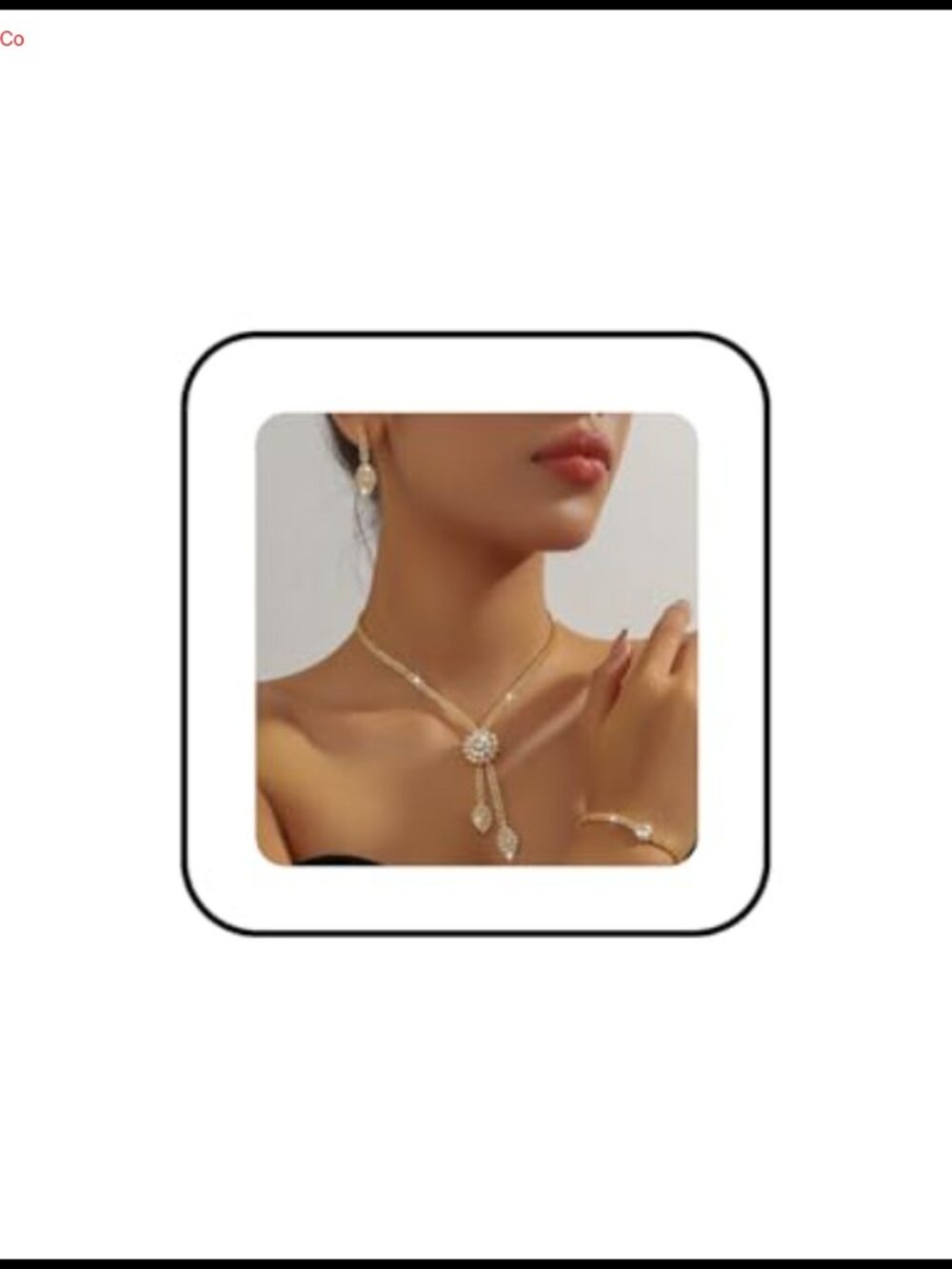 Crystal Flower Earrings Necklace Bracelet Set Alloy Water Bricks Bridal Wedding